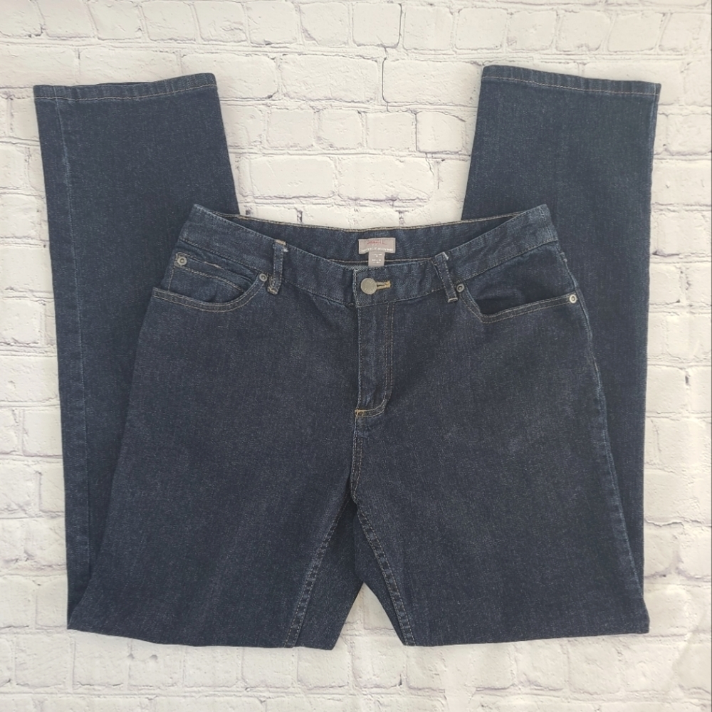 J. Jill Size 8 Authentic Fit Below Waist Stretch Women's Blue Jeans Medium Wash